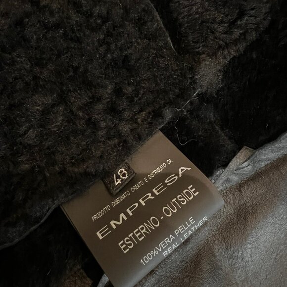 EMPRESA Italian Shearling Leather Jacket - Picture 11 of 11